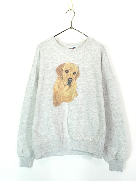 古着 90s USA製 犬 ラブラドール レトリーバー アニマル スウェット 