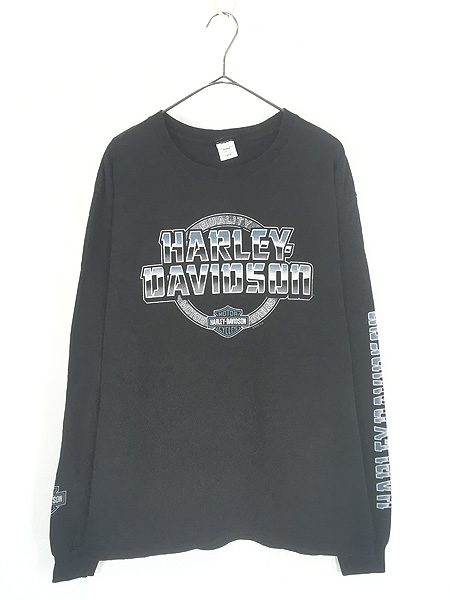 古着 10s HARLEY DAVIDSON バー&シールド 自由の女神 フォト 長袖 T