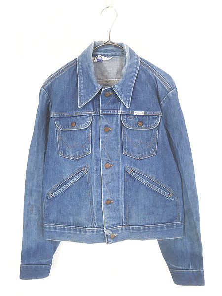 古着 70s USA製 Wrangler 126MJ No Fault Denims ブルー デニム