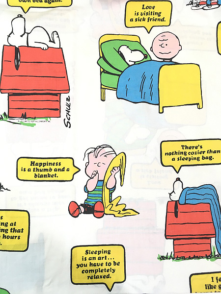 雑貨 古着 70s Snoopy スヌーピーと仲間たち 「sleep」 キャラクター