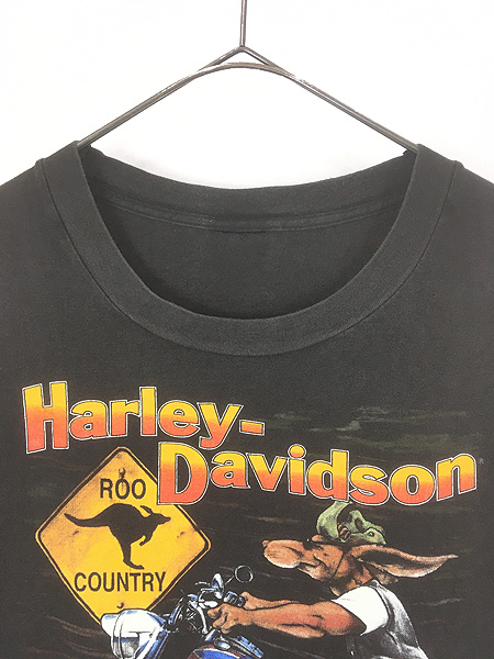古着 90s HARLEY DAVIDSON カンガルー バイカー グラフィック Tシャツ