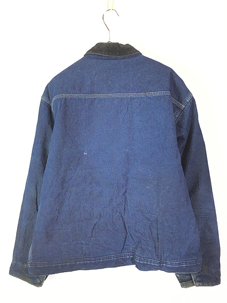 美品70's OshKosh B'gosh ワーク エンジニアジャケット 40R 古着 70s USA製 OshKosh B'gosh レッド ライナー 濃紺 ブルー デニム