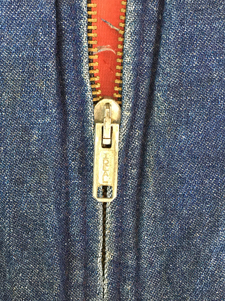 古着 70s USA製 OshKosh B'gosh レッド ライナー 濃紺 ブルー デニム