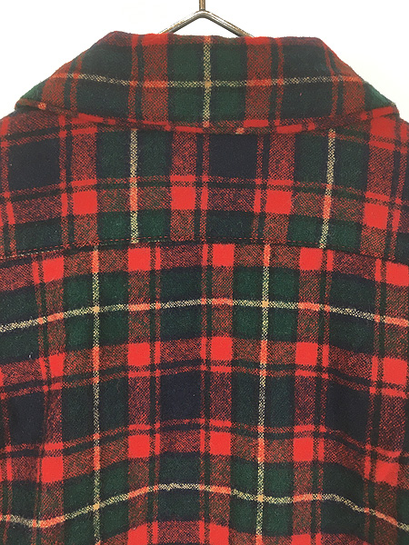 古着 70s USA製 Pendleton タータン チェック 開襟 ボックス