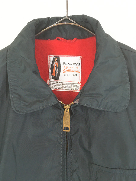 古着 50-60s Penney's レッド フリース ライナー ナイロン アンチ
