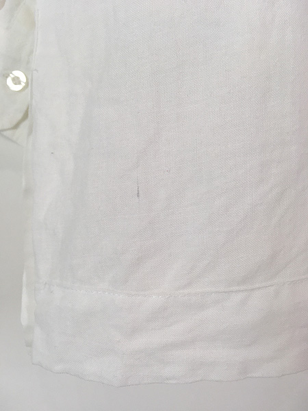 古着 90s GIVENCHY サイド プリーツ 100% リネン キューバ シャツ Lの