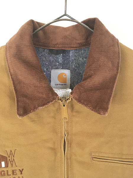 古着 00s Carhartt 裏地 ストライプ ブランケット BRN ブラウン ダック