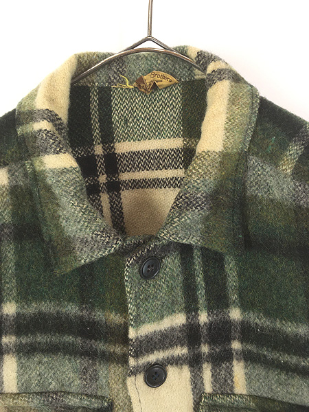 古着 60s Deacon Brothers 好配色 グリーン チェック ヘビー モヘア