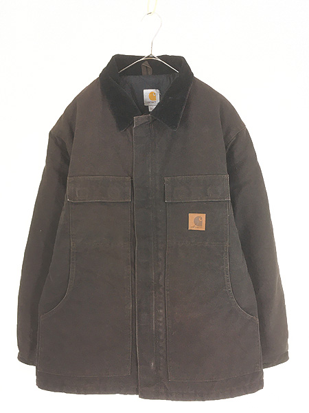 古着 10s Carhartt DKB ダークブラウン ダック パデット