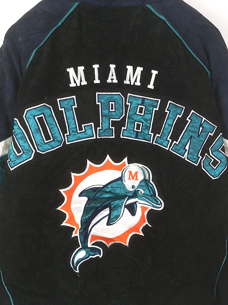 古着 NFL Miami Dolphins ドルフィンズ 本革 スエード レザー 