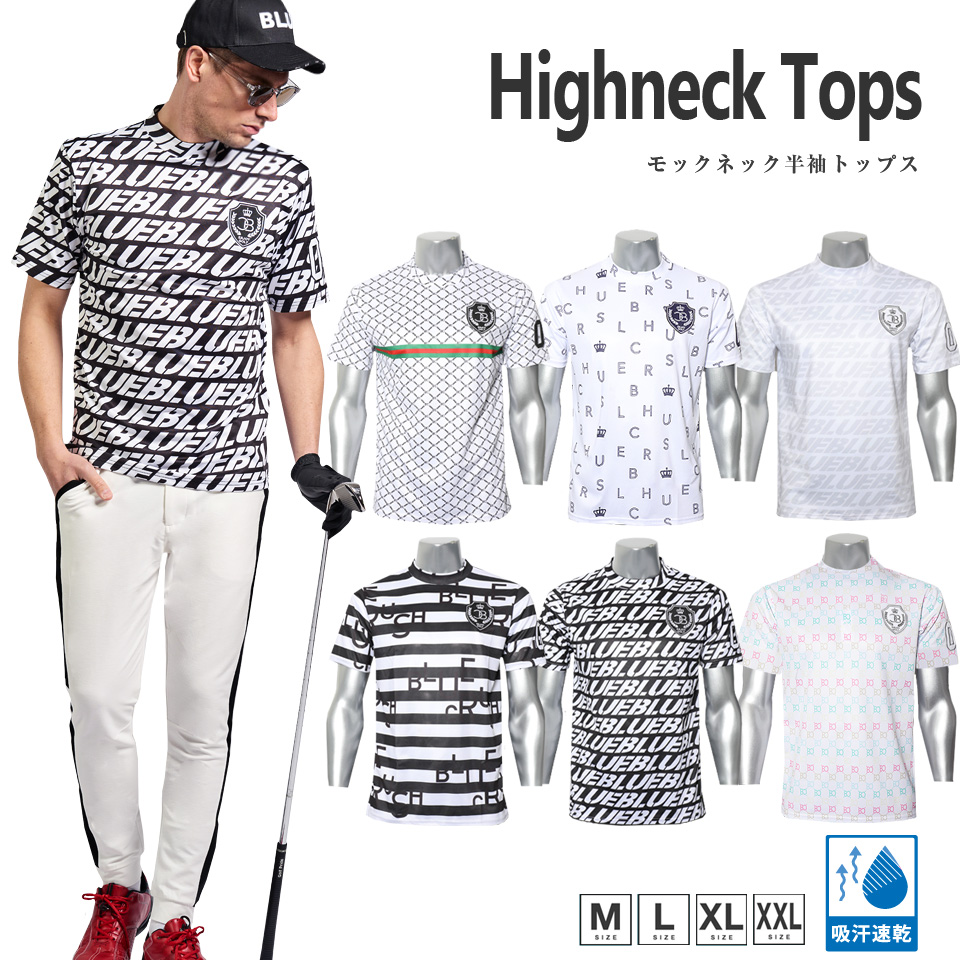 メンズ golfシャツ ブルークラッシュ L