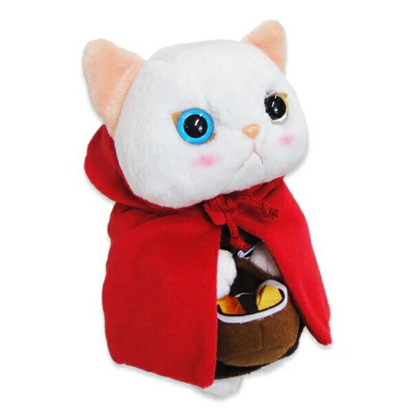 choo 赤ずきん ぬいぐるみ Mサイズ 18cm 内藤デザイン研究所 白猫