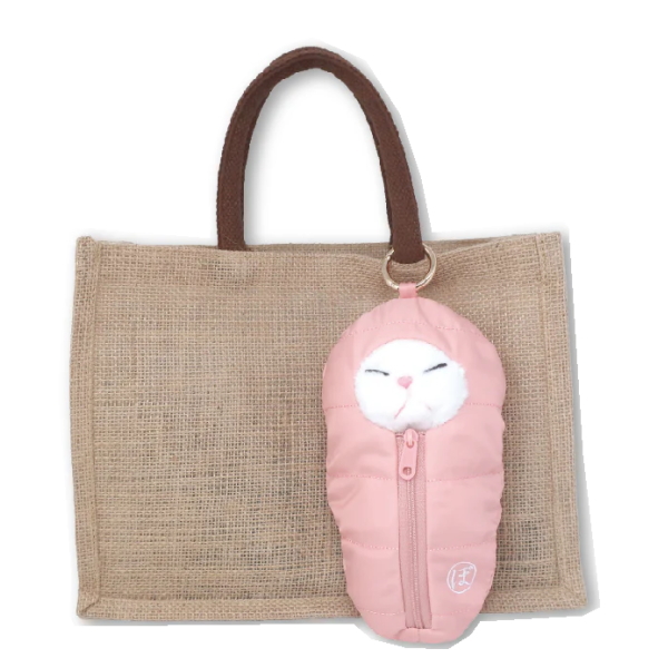 即納】ぼうみたいなねこ 寝袋 ピンク 内藤デザイン研究所 ぼうねこ 猫