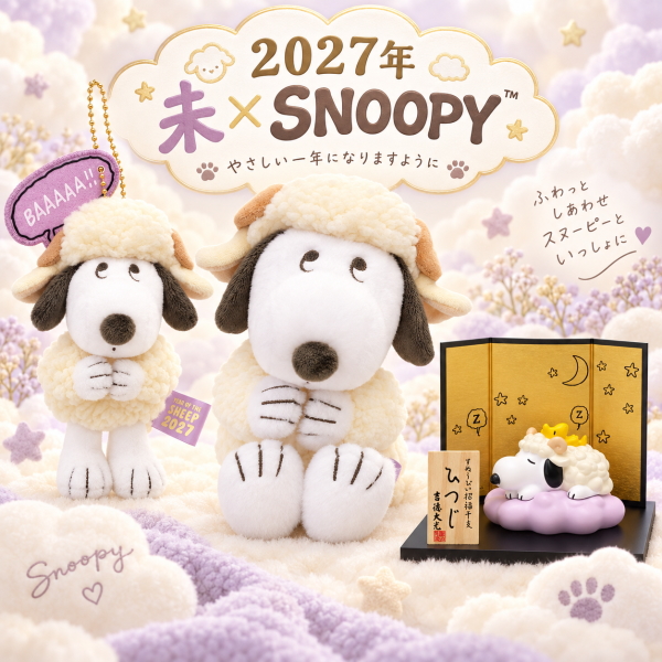 SNOOPY（スヌーピー） 2027 干支ひつじスヌーピー ぬいぐるみ 182965
