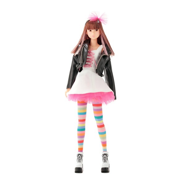 【即納】momoko DOLL モモコドール Twenty Colors 221363 人形 フィギュア コレクション 20周年 ライダースジャケット  パニエワンピース ボーダータイツ
