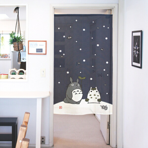 スタジオジブリ となりのトトロ のれん「雪だるま」85X150cm コスモ