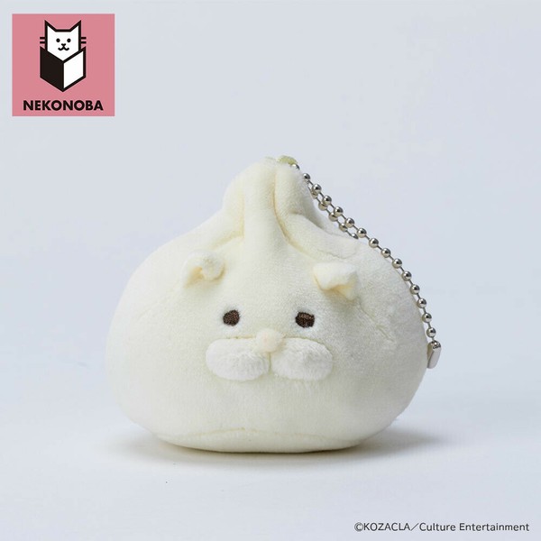 在庫あり ふわもち小籠包ネコ ぬいぐるみキーホルダー NEKONOBA ねこの