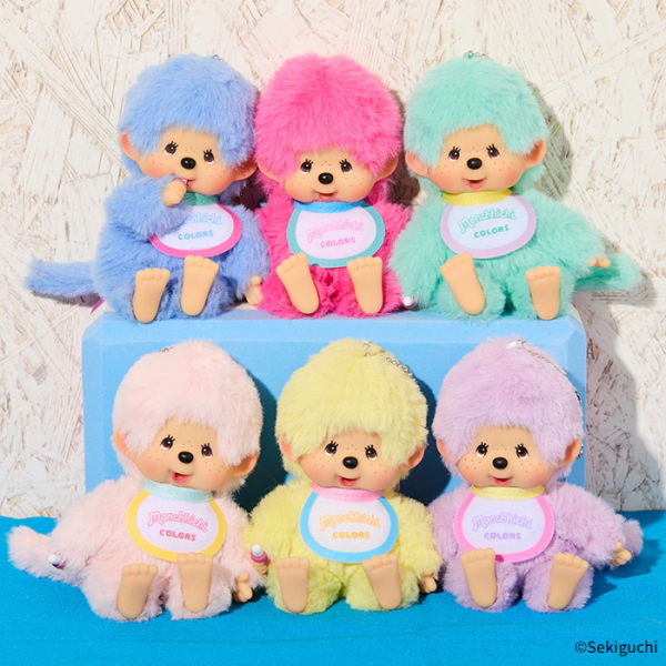 モンチッチぬいぐるみ　マスコットトーンTONE ブルー　キーホルダー セキグチ 在庫あり モンチッチCOLORS キーチェーン ブルー モンチッチ