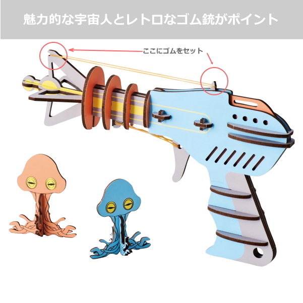 種類豊富な品揃え 即納】ゴム光線銃&宇宙人（Build&Play）W24-0051 セトクラフト その他
