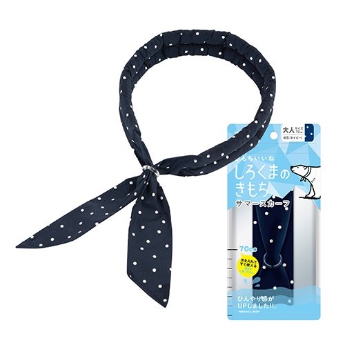 しろくまのきもち サマースカーフ 大人用 フリーサイズ 72cm 熱中症