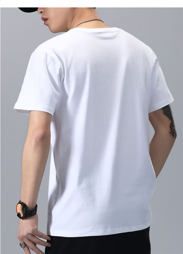 メンズ 半袖Tシャツ クルーネック トップス ロゴプリント 黒