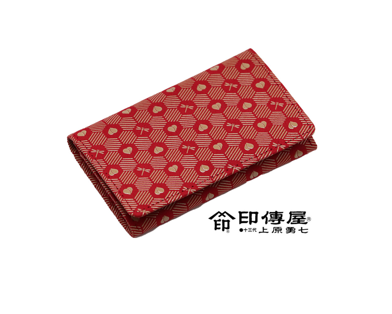 印傅屋上原勇七 【限定品】 モモハナ印伝 「 名刺入れ ／ カードケース」 甲州印伝 鹿革 男女兼用 送料無料