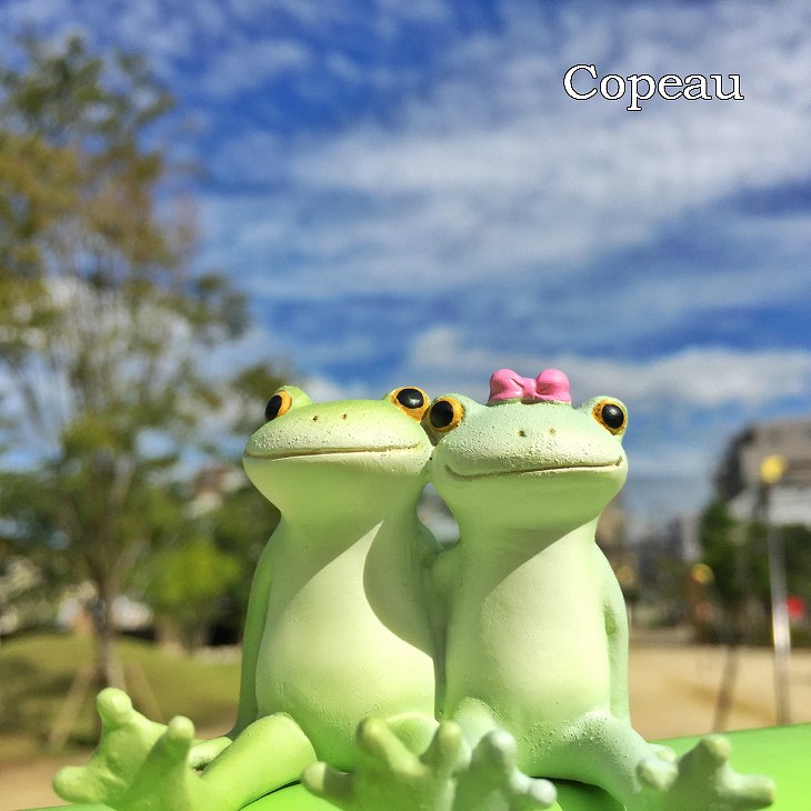 ま*ろ様 ダイカイ【Copeau】かえるのコポー 置物 ＊テント/カップル/こけ コポー カエル カエルの置物 かえる カエルグッズ コポー