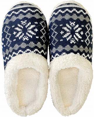 Knit slippers(ニットスリッパ） ニットスリッパ 花ダイヤボーダー |  | 01