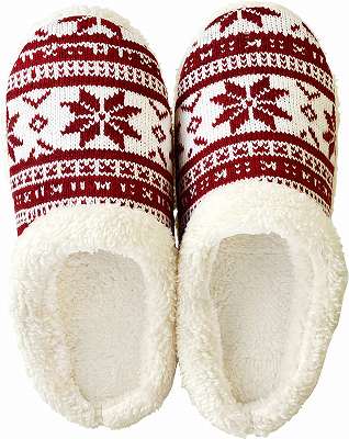 Knit slippers(ニットスリッパ） ニットスリッパ 花ダイヤボーダー |  | 04