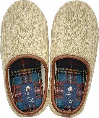 Boa Slippers(ボアスリッパ) ボアスリッパ　アラン編　チェック |  | 01