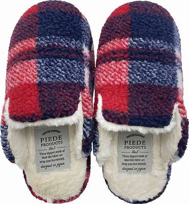 Boa Slippers(ボアスリッパ) ボアスリッパ　チェック　M |  | 01
