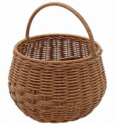 Towc(トーク) ジョルジア　PE柳ガーデンバスケット　ワンハンドルラウンドポット |  | 01