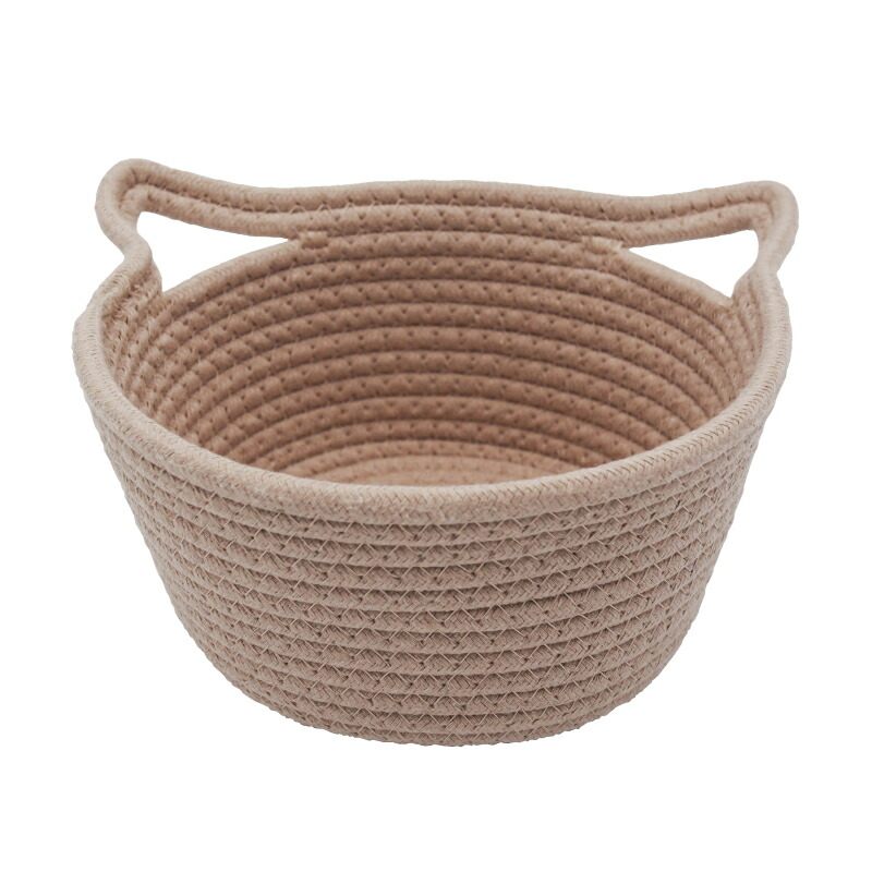 にゃふにゃふ にゃふにゃふ ロープバスケットアイボリー |  | 02