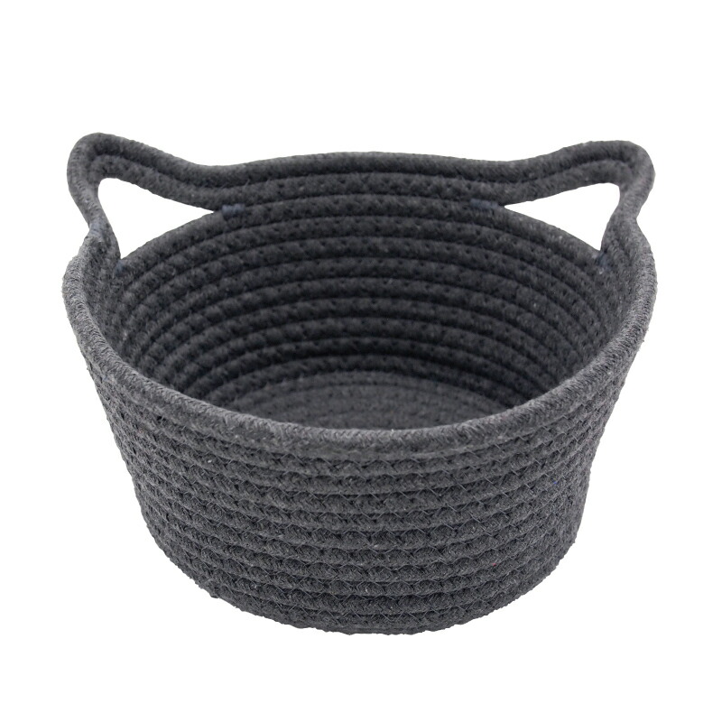 にゃふにゃふ にゃふにゃふ ロープバスケットアイボリー |  | 03