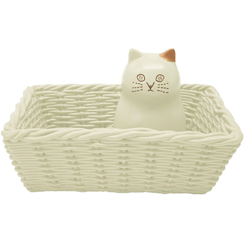 にゃふにゃふ にゃふにゃふ レジン マルチトレイ ペン立て アイボリー |  | 01