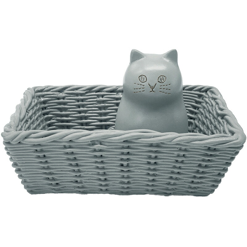 にゃふにゃふ にゃふにゃふ レジン マルチトレイ ペン立て アイボリー |  | 03