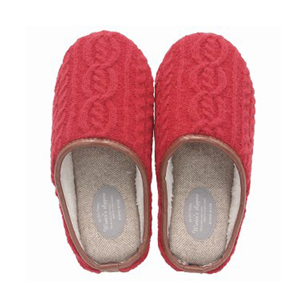 ルームシューズ  冬 洗える  レディース 冬用  ボア Piede(ピエーデ) アラン編みスリッパ Mサイズ 25AW |  | 02