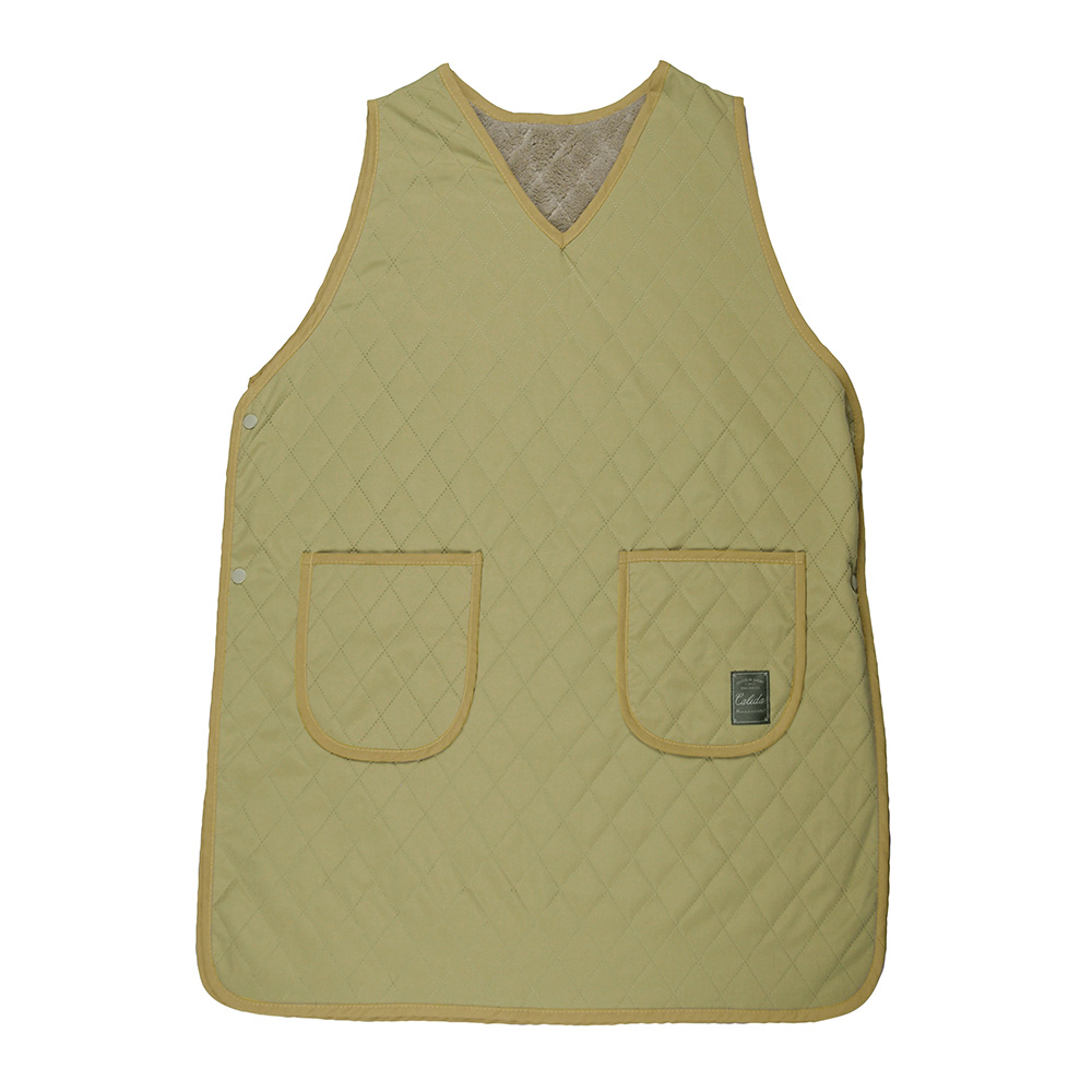 着る毛布 袖なし 冬用  ルームウェア   Calida(カリダ) エプロン　裏ボアダイヤキルト　25AW |  | 03