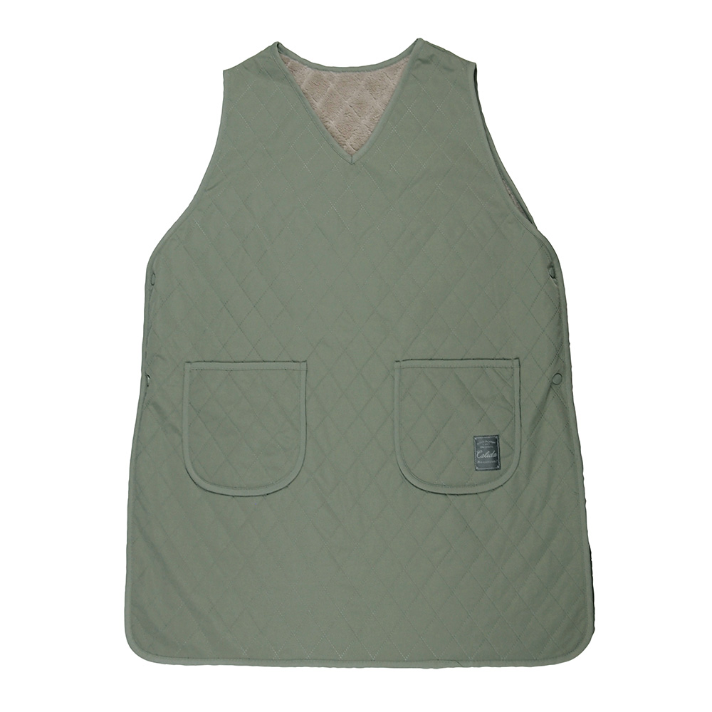 着る毛布 袖なし 冬用  ルームウェア   Calida(カリダ) エプロン　裏ボアダイヤキルト　25AW |  | 04