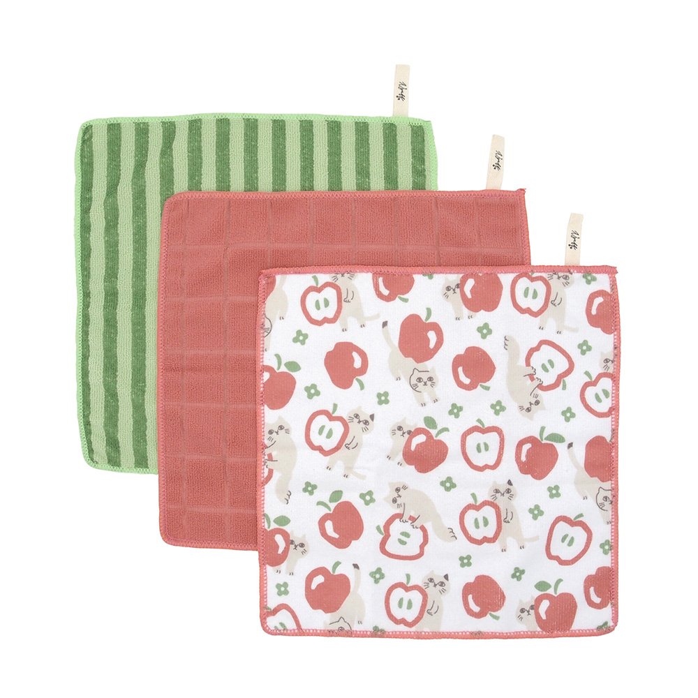 3枚セット キッチン 掃除 キッチンタオル 吸水力 速乾 オシャレ ギフト プレゼント KILEIN にゃふにゃふマイクロファイバータオル |  | 01