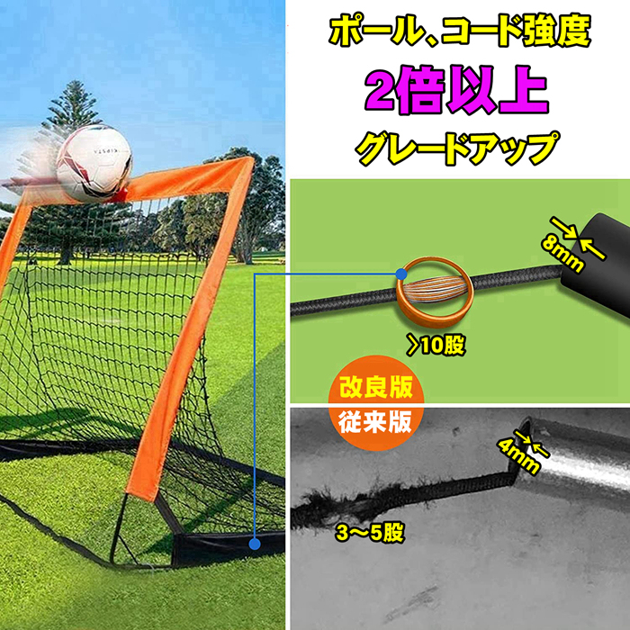 ミニ 折りたたみ サッカーゴール 折り畳み 練習 ネット 庭 簡単設置