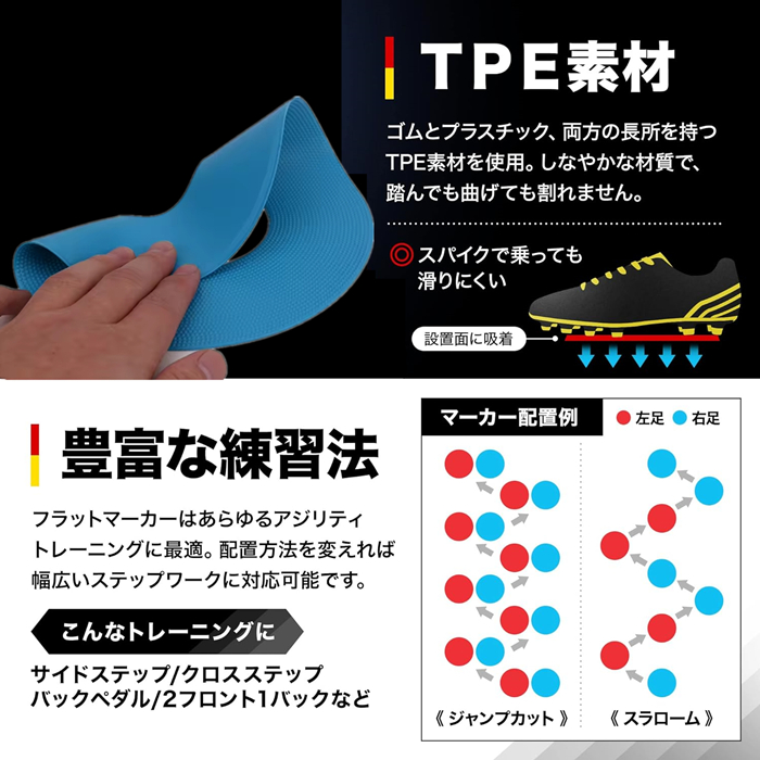 平面 フラット マーカー 20枚セット 穴あき ディスク コーン パッド 平面 フラット マーカー 20枚セット 穴あき ディスク コーン パッド