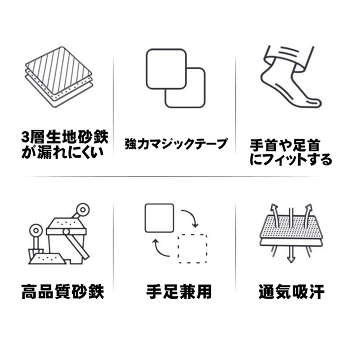 ソフト アンクルリストウェイト 2個組