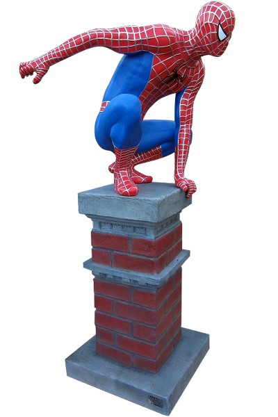 スパイダーマン（柱）ビッグ　等身大フィギュア　　　　　　　　　　　※ 大型商品のため送料別途かかります。ご注文後に金額お知らせ致します