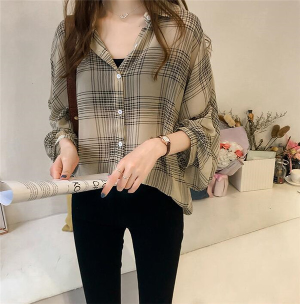 激安 ブラウス レディース シャツ チェック柄シャツ Uvカット きれいめ ゆったり バック長め 体型カバー 春 長袖 トップス 大きいサイズ 着痩せ 29febvccy11 Dream Fashion 通販 Yahoo ショッピング