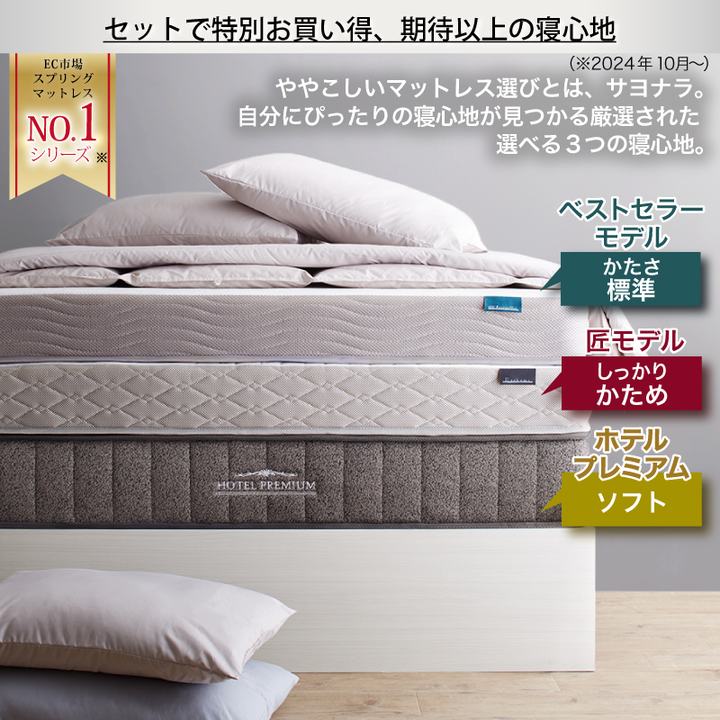 ベッド 白 ダブルベッド 収納付き 白い ホワイト おしゃれ 可愛い ベット 収納 宮 棚 コンセント 匠 マットレス＆とろけるカバー付 ダブル 組立設置付_4