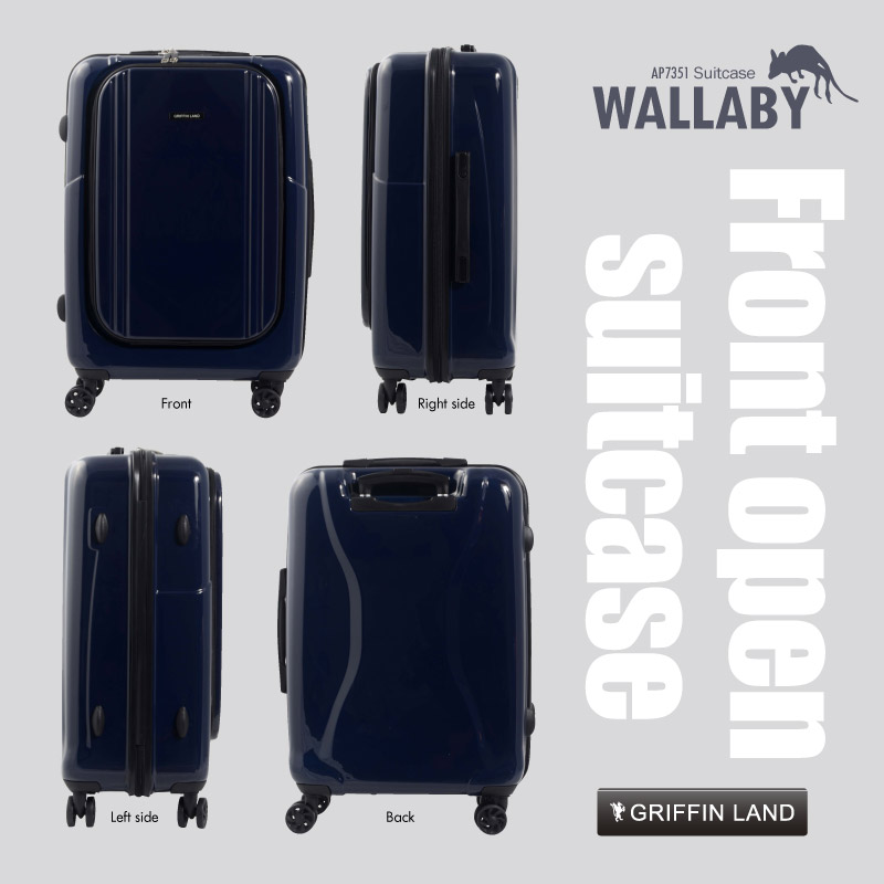 GRIFFINLAND キャリーケース スーツケース M サイズ 中型 フロント
