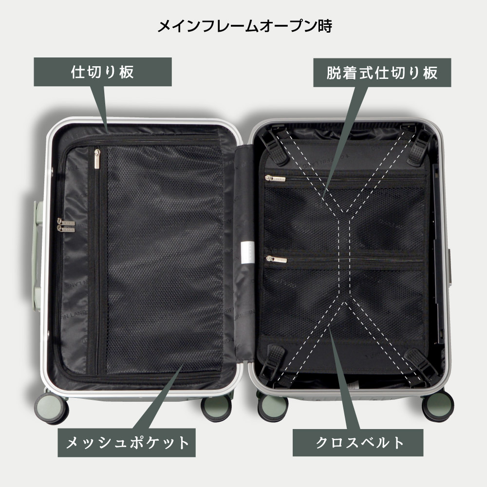 グリフィンランド　スーツケース　ブラック　Sサイズ Amazon.co.jp: [グリフィンランド] スーツケース キャリーケース