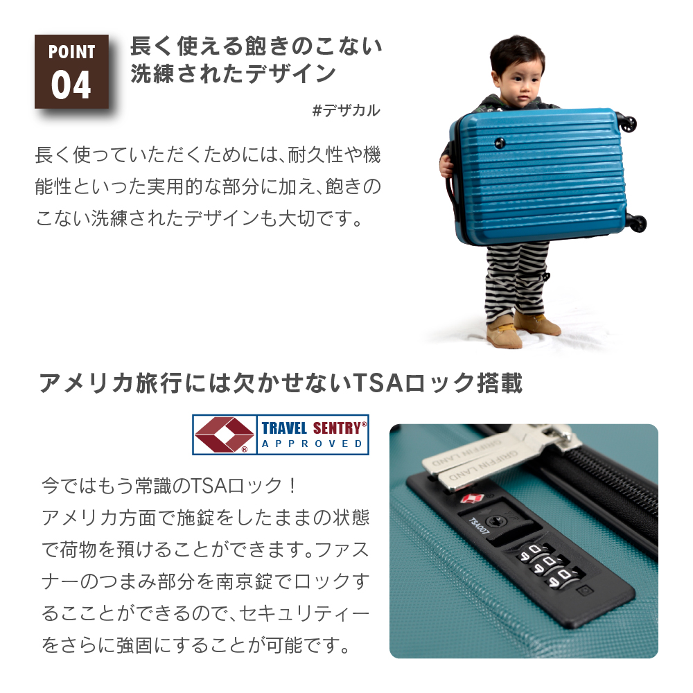 GRIFFIN LAND（グリフィンランド） キャリーケース スーツケース 機内