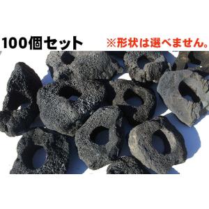 黒い溶岩石 水槽用石 大型 3個セット！【1個＝1334円！】 黒い溶岩石 約15〜20センチ